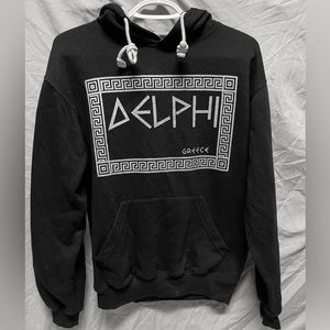 Black and White Delphi Hoodie Purchased in Greece